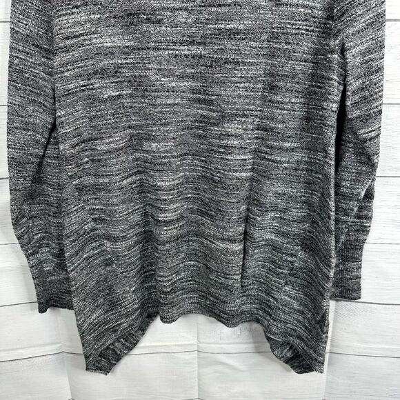 LOGO Lori Goldstein Womens size Medium Asymmetric Hem Cotton Cashmere Sweater - Picture 9 of 11